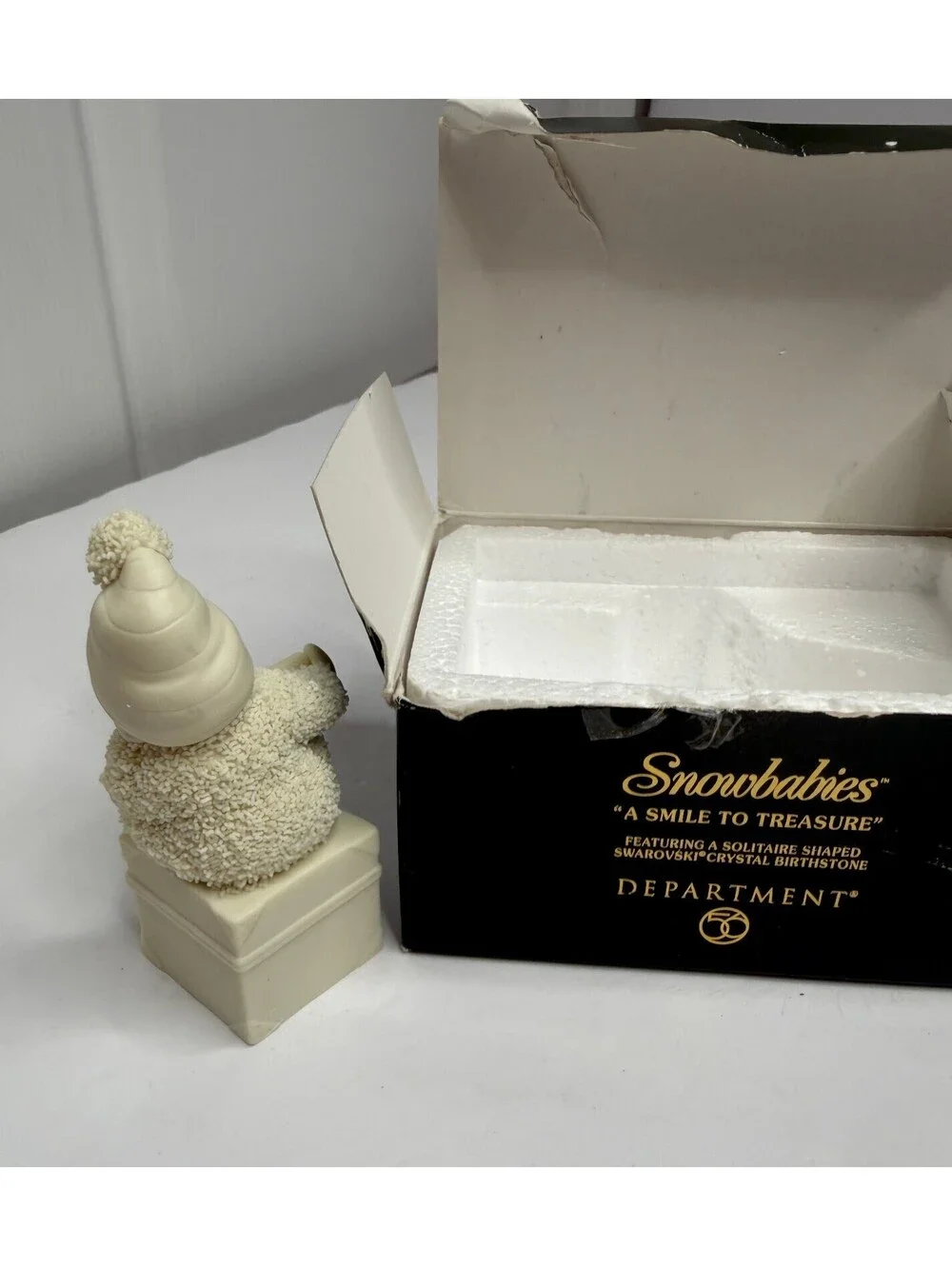 Department 56 Snowbabies April Diamond Birthstone Figurine Swarovski 56.06114
